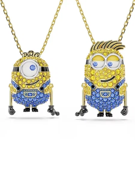 Swarovski colier pentru femei placat cu aur zirconiu cubic MINIONS