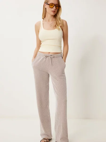 Happiness İstanbul Pantaloni / maro bej