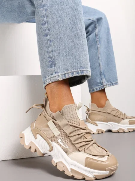 Sneakers Kharena închis bej
