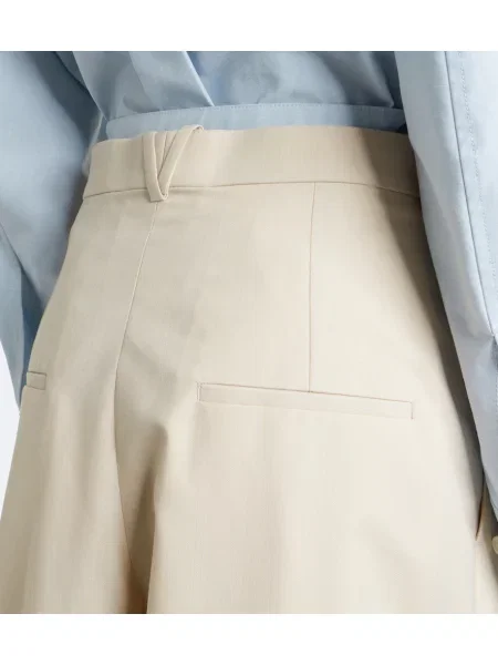 Pantaloni Bottega Veneta de lână bej