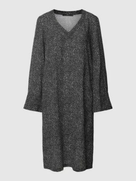 Sukienka o długości do kolan ze wzorem na całej powierzchni Lanius czarna