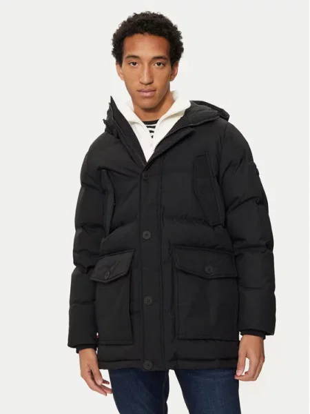 Tommy Hilfiger Μπουφάν χειμωνιάτικο Essential μαύρο