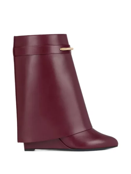 Cizme scurte Givenchy din piele roșu