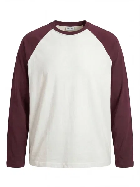 Only & Sons Tricou ONSHeaton roșu bordeaux alb