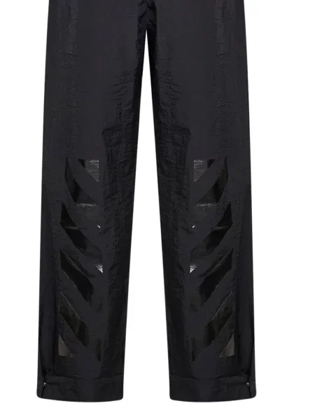 Pantaloni Off-white cu imagine alergare alb