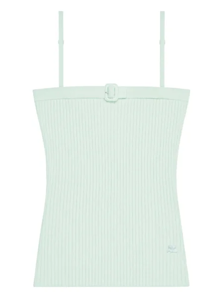 Top Courreges tricotate verde