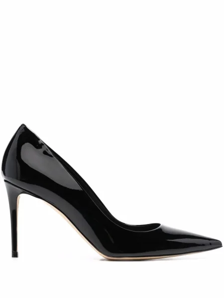 Pantofi cu toc Scarosso din piele de lac negru