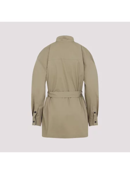 Koszula Saint Laurent z długim rękawem beżowa