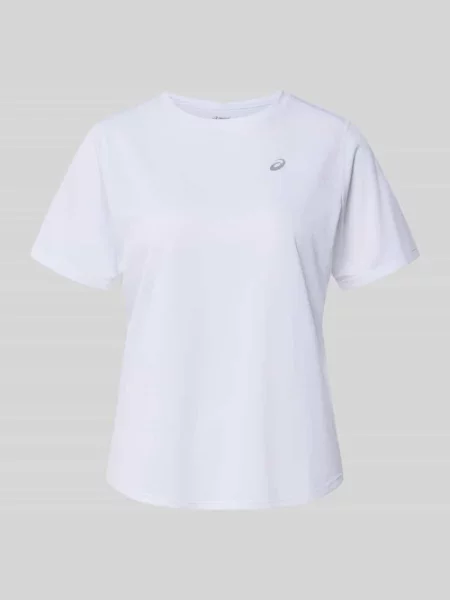 Męski t-shirt o kroju regular fit z nadrukiem z logo Asics biała