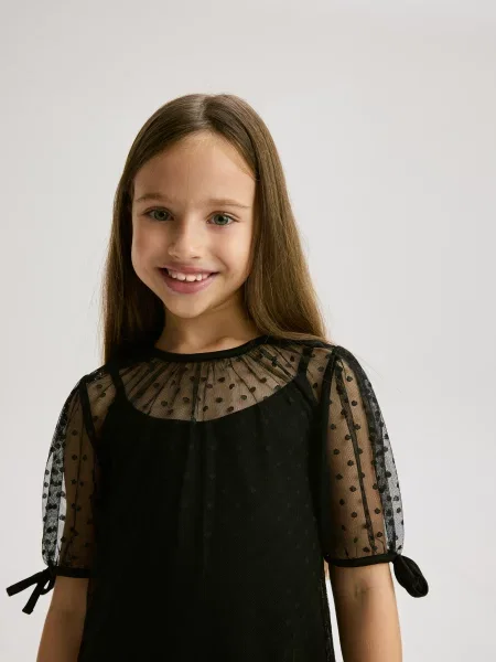 Reserved Сукня в горошок чорний