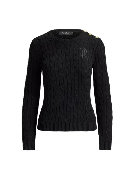 Lauren Ralph Lauren sweter z bawełną czarny