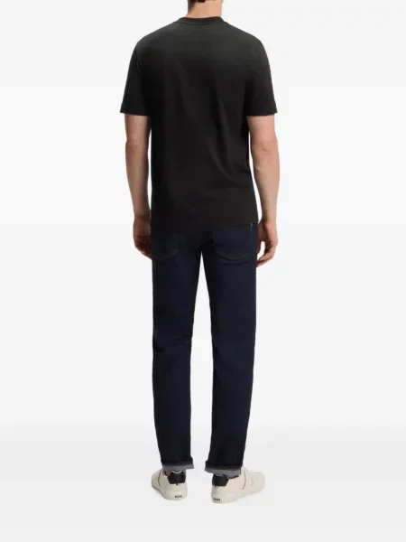 Tricou Boss cu broderie negru