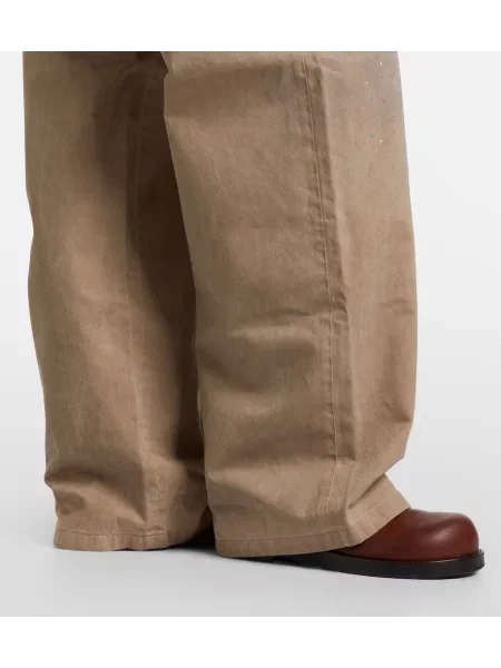 Pantaloni Acne Studios din țesătură twill bej
