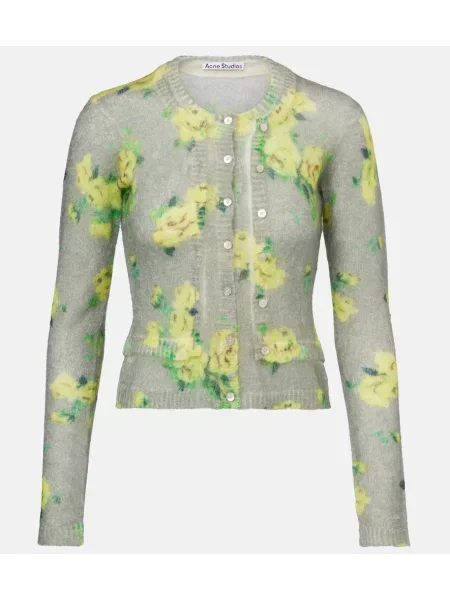 Cardigan Acne Studios cu model floral de mohair