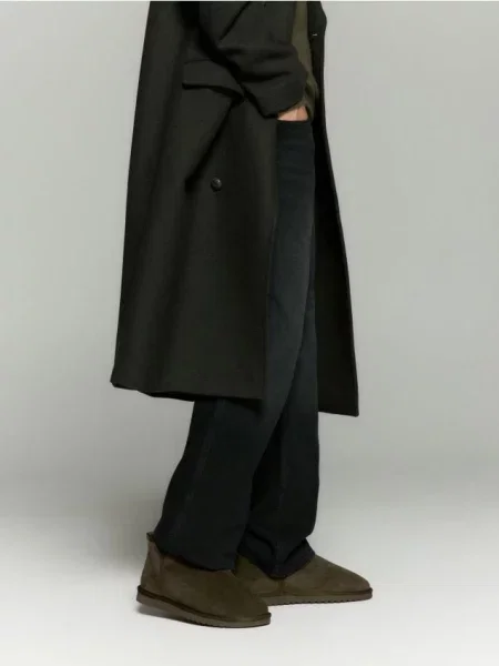 Замшевые сапоги Reserved коричневые