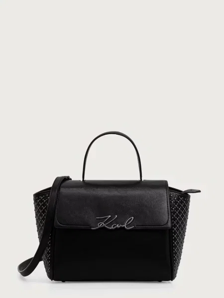 Karl Lagerfeld geantă poștaș pentru femei K/SIGNATURE negru