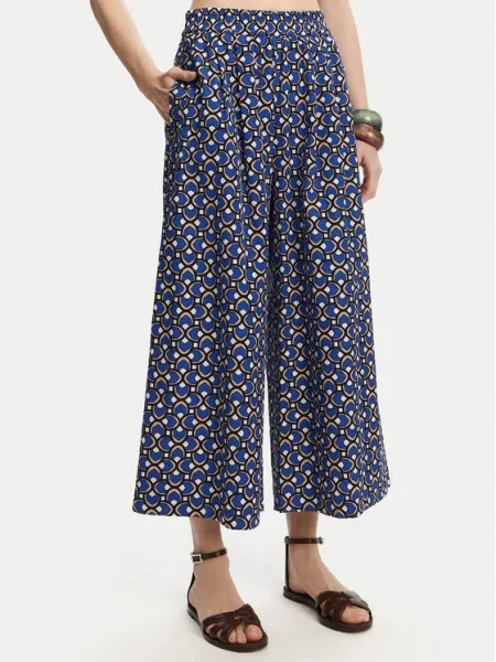 Weekend Max Mara Pantaloni culotte Virgin albastru