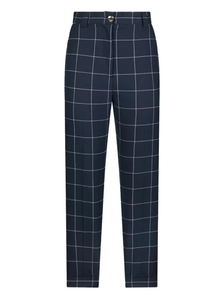 Pantaloni Liu Jo în carouri albastru