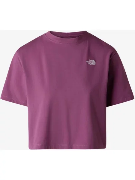 Koszulka The North Face Simple Dome Evolution Crop RLX krótki rękaw XL fioletowa