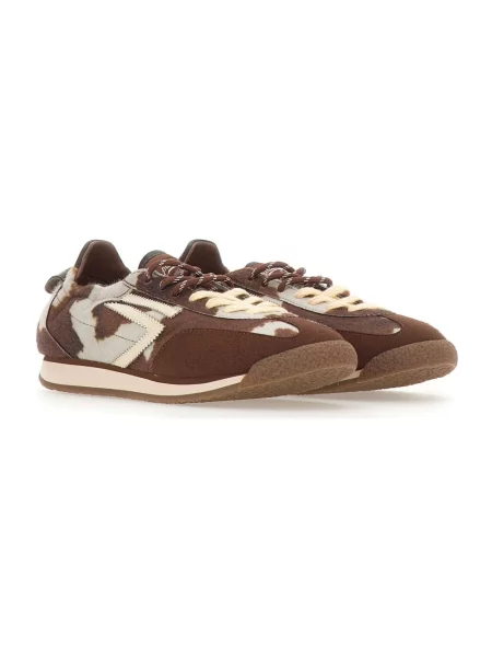 Sneakersy Puraai zamszowe brązowe