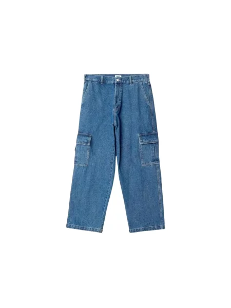 Spodnie cargo Obey niebieskie