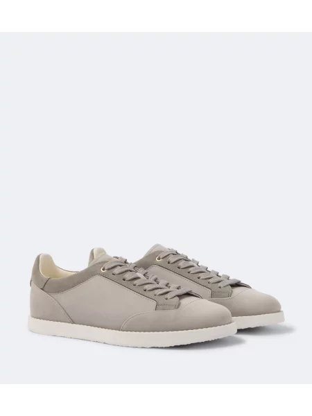 Sneakerși Brunello Cucinelli din piele de căprioară gri