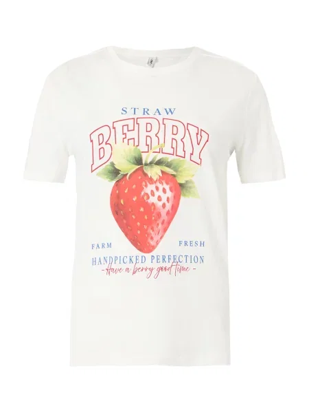 ONLY Tricou ONLHENNY azur / oliv / portocaliu închis alb