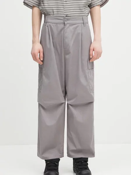 Carhartt WIP pantaloni Cole Cargo Pant bărbați drept gri