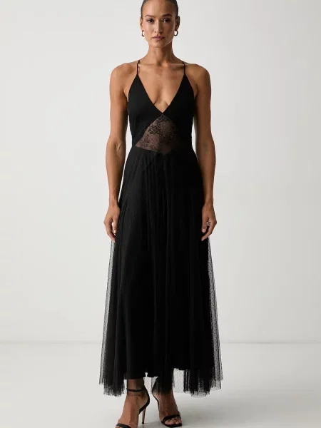 Twinset rochie evazată negru