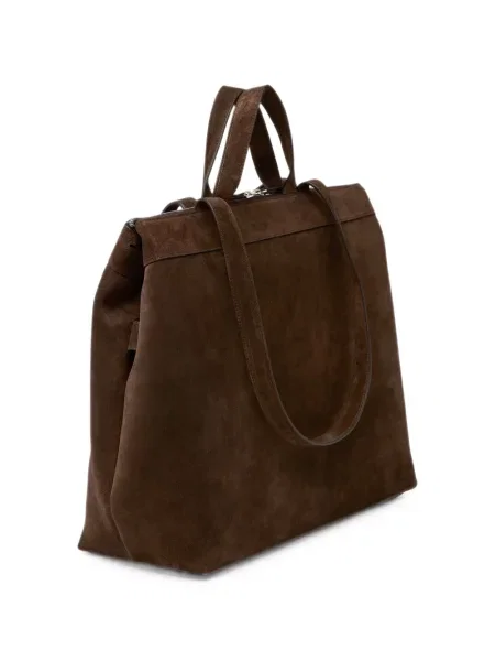 Geantă shopper Marsell din piele de căprioară maro