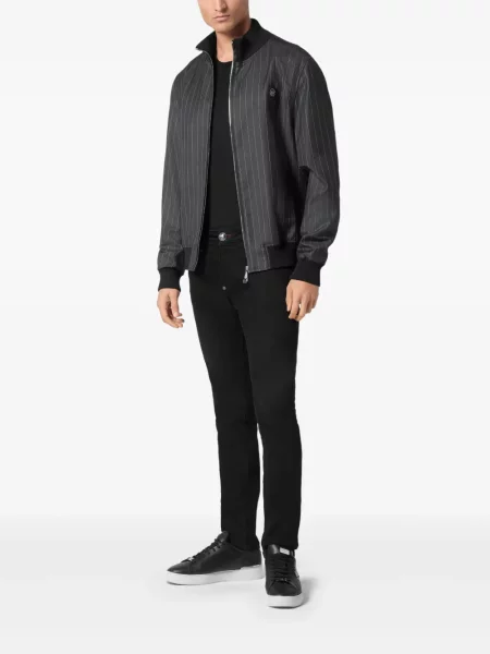 Geacă bomber Philipp Plein cu dungi gri