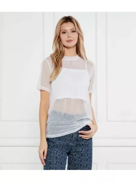 Armani Exchange Bluză | Relaxed fit alb