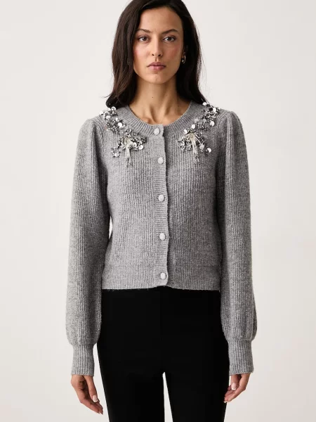 Fracomina cardigan pentru femei gri