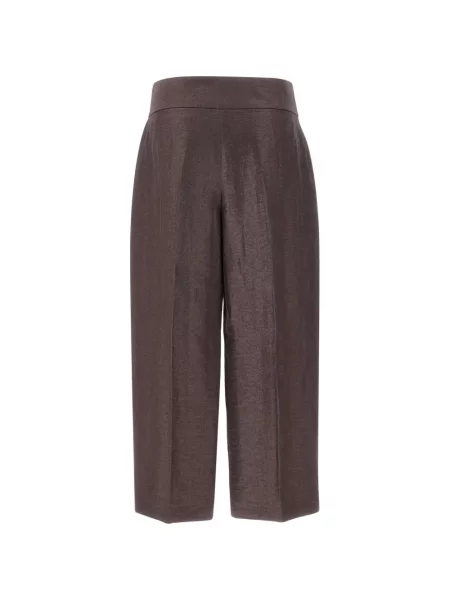 Pantaloni Boss plisate maro