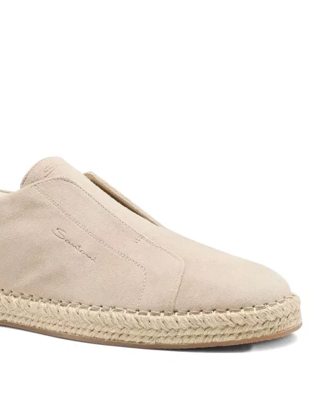 Sneakerși Santoni din piele de căprioară slip-on