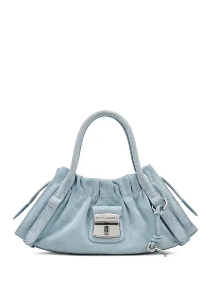 Geantă Marc Jacobs din piele de căprioară mini albastru