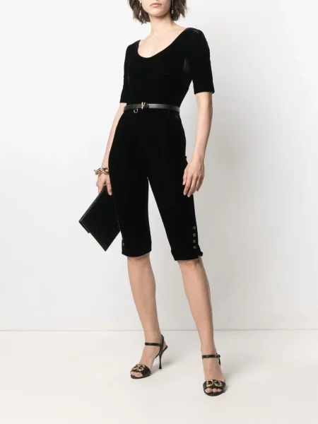 Sametový overal Chanel Pre-owned černý