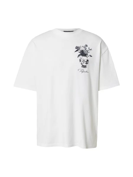 Pegador Tricou gri / murdar alb