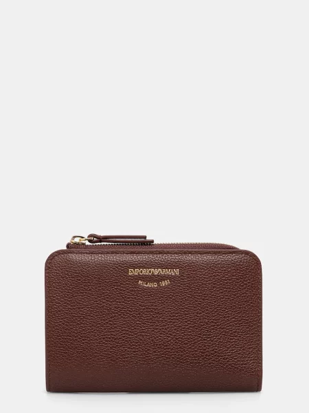 Emporio Armani portofel pentru femei din piele maro