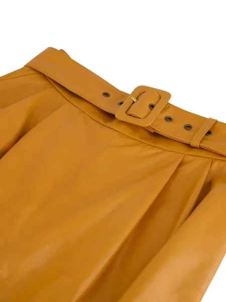 Pantaloni Paula din piele maro