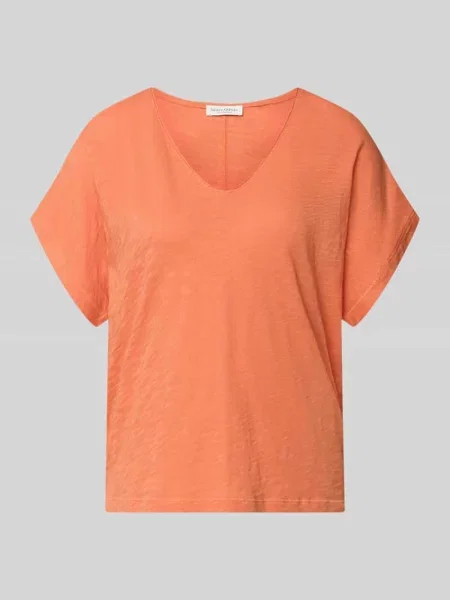 Męski t-shirt o kroju regular fit z czystej bawełny Marc O'polo pomarańczowa