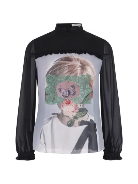 Bluză Undercover cu imagine negru