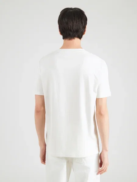 HUGO Tricou Dumeo Écru negru
