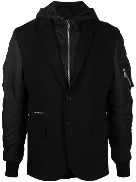 Geacă Philipp Plein cu glugă negru