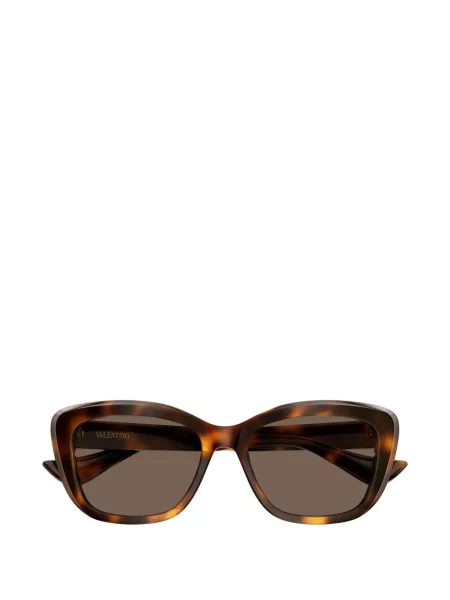 Ochelari de soare Valentino Garavani Eyewear cu imprimeu geometric maro