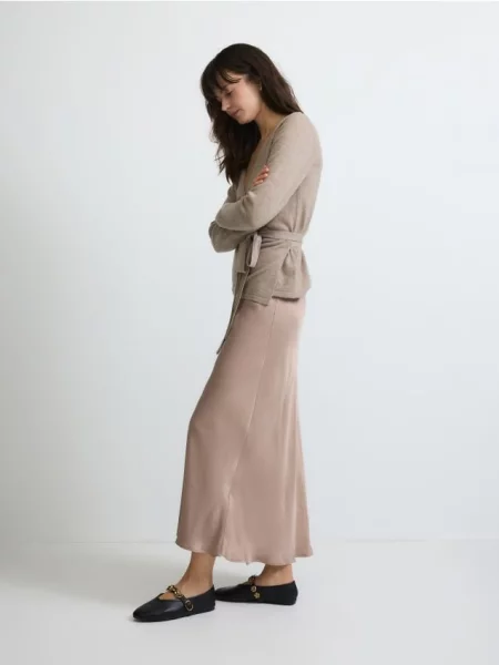 Атласная юбка миди Reserved