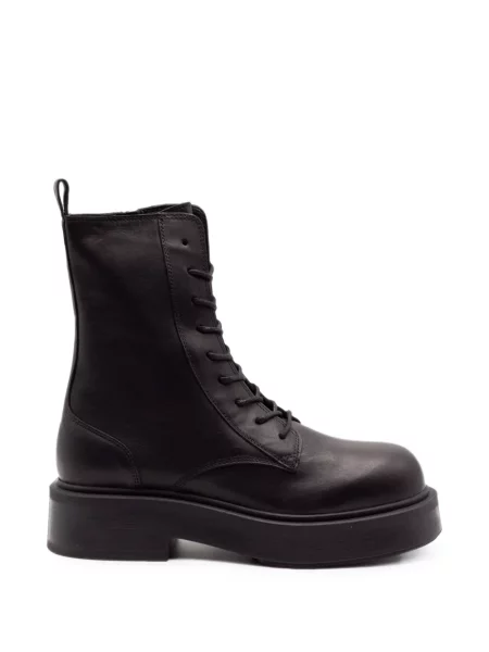 Botine Vic Matié cu șireturi cu platformă din dantelă negru