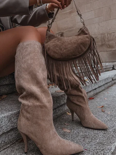 Hlačke slip Boto iz semiša bež