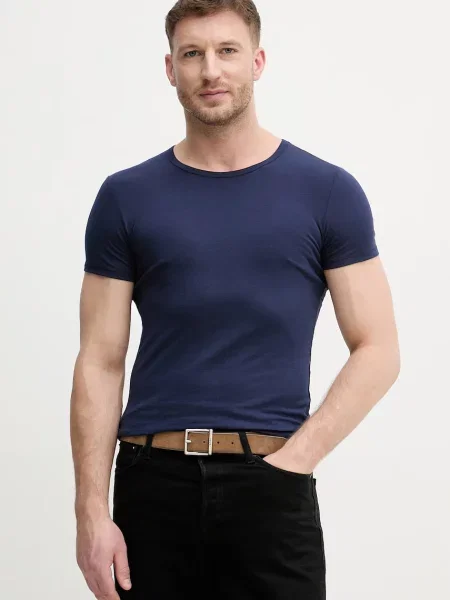 United Colors of Benetton loungewear kratka majica z elastanom modra