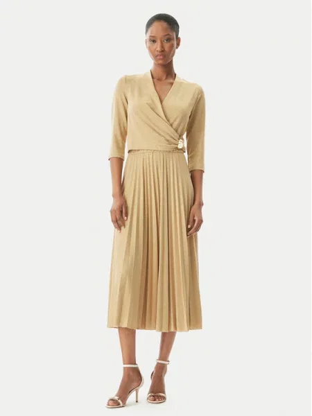 Rinascimento Sukienka koktajlowa Złoty